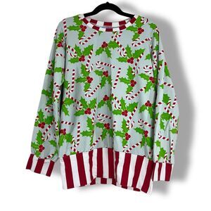 Sweet Petunia Clothing Boutique Holly Candy Cane Christmas Top Girl’s 12